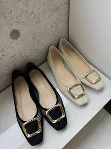 ※ 予約販売商品 ゴールドバックルメッシュパンプス(1566N)