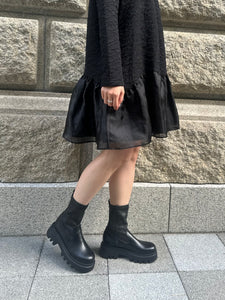 ※ 予約販売商品 タンク底ストレッチショートブーツ (3010N)