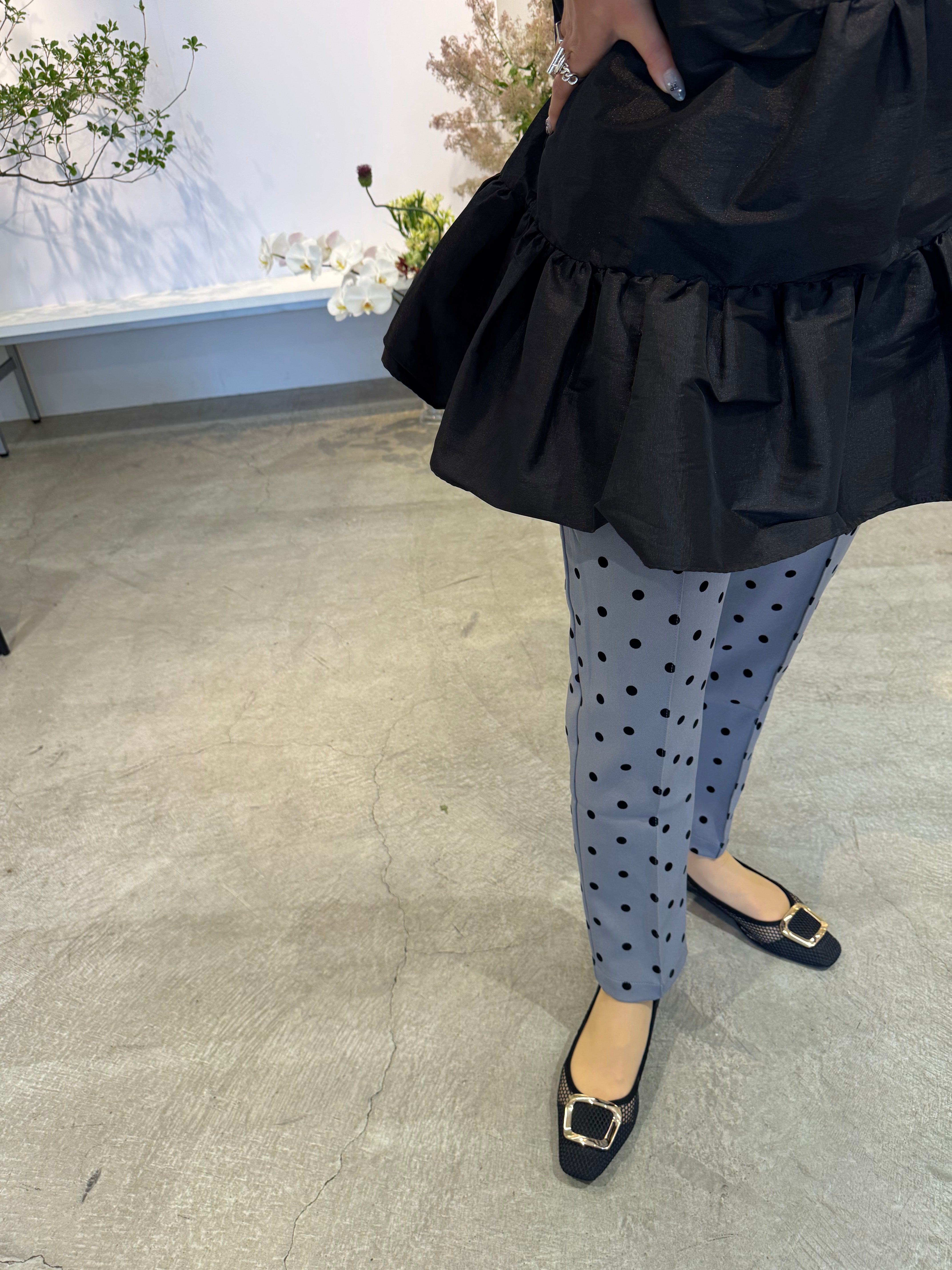 ※ 予約販売商品 ゴールドバックルメッシュパンプス(1566N)