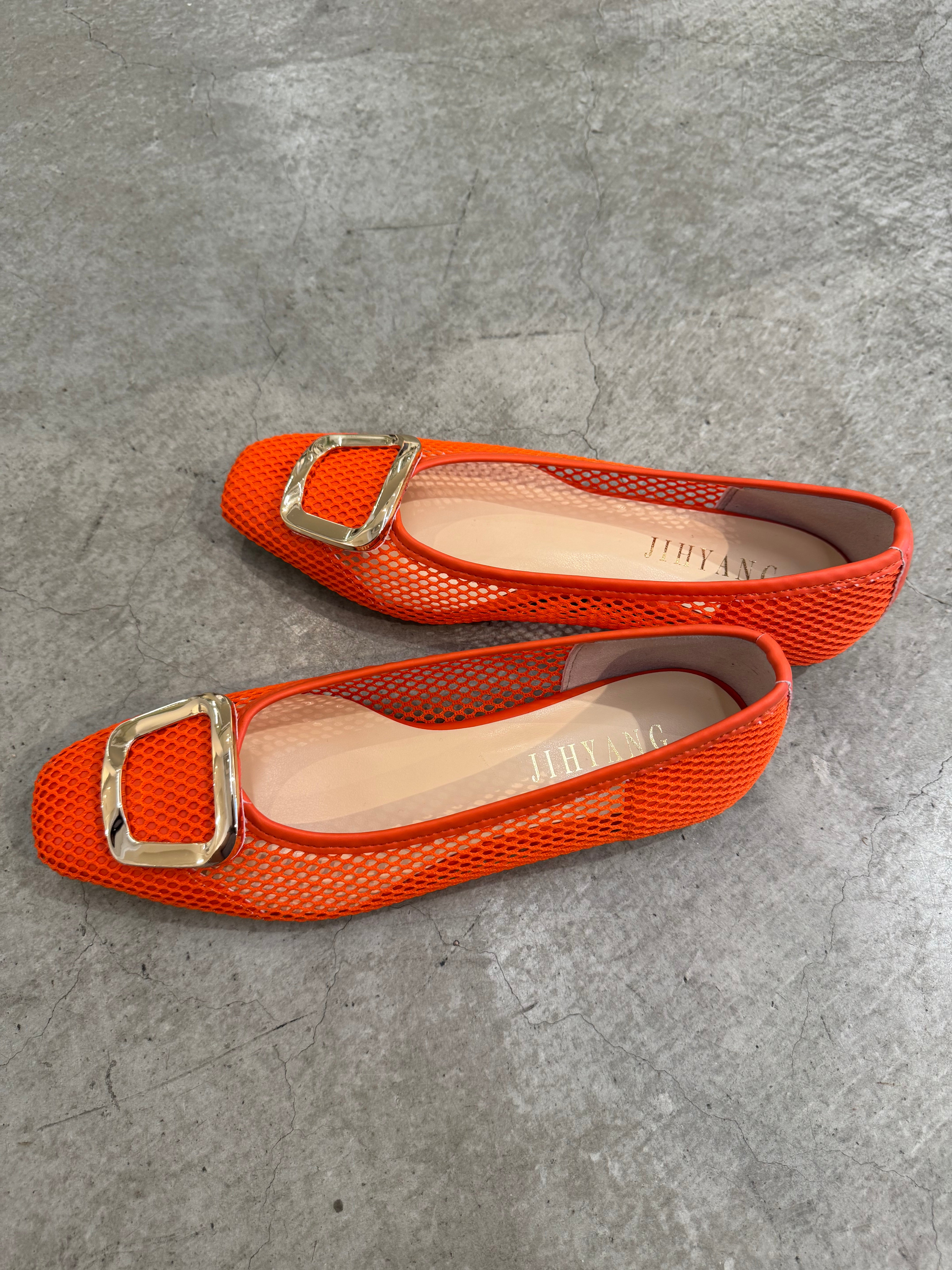 ※ 予約販売商品 ゴールドバックルメッシュパンプス(1566N)