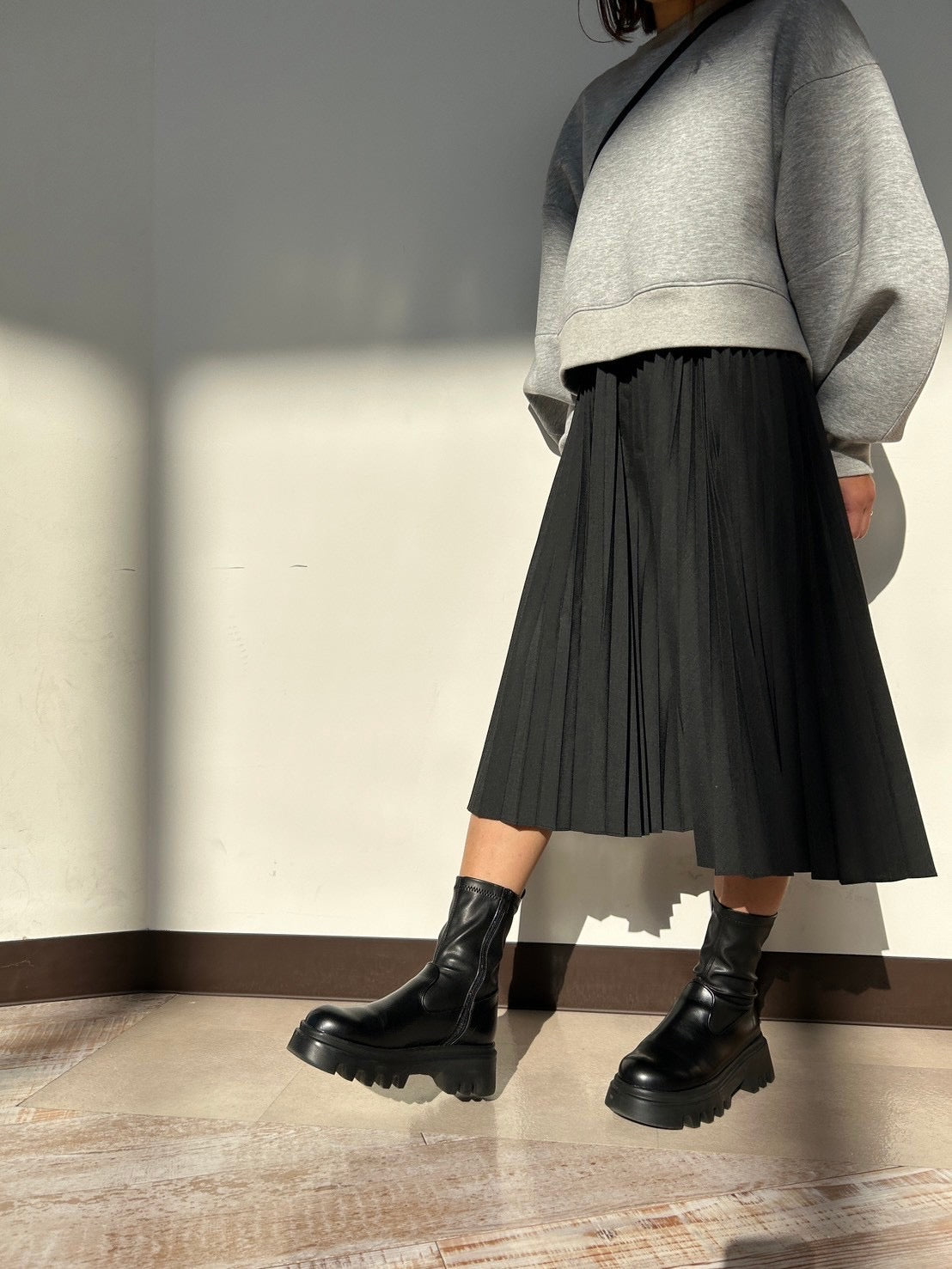 ※ 予約販売商品 タンク底ストレッチショートブーツ (3010N)