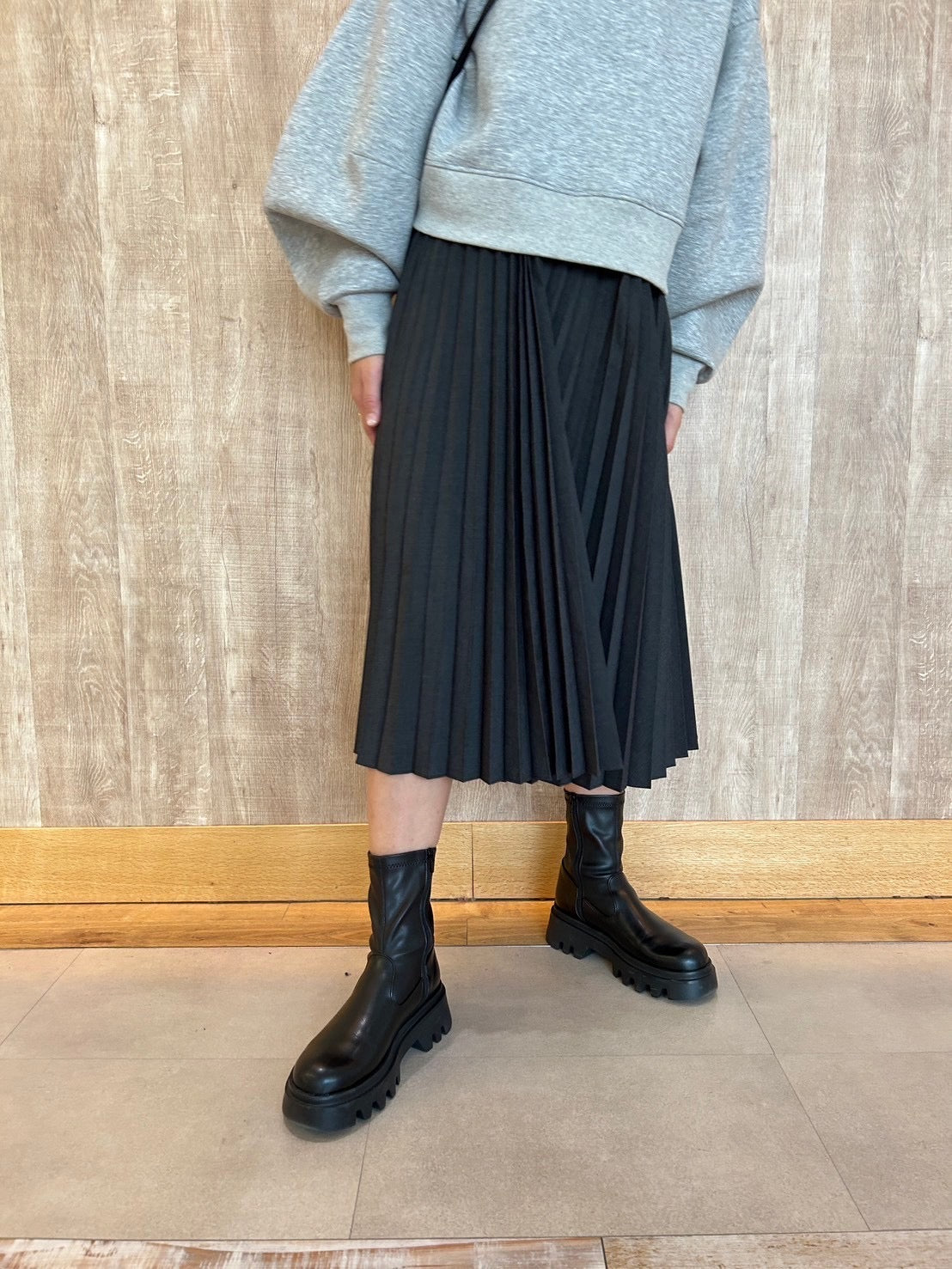 ※ 予約販売商品 タンク底ストレッチショートブーツ (3010N)
