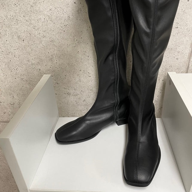 ※ 予約販売商品 ストレッチロングブーツ ローヒールver (2521N)